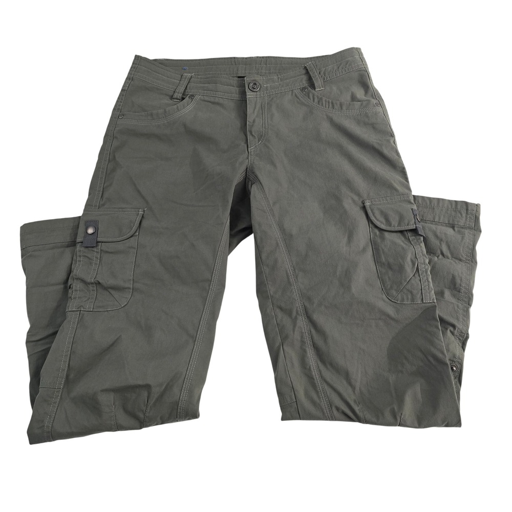KÜHL Size 10 Short Olive Green Hiking Outdoors Cargo‎ Capri Pants Style 6065